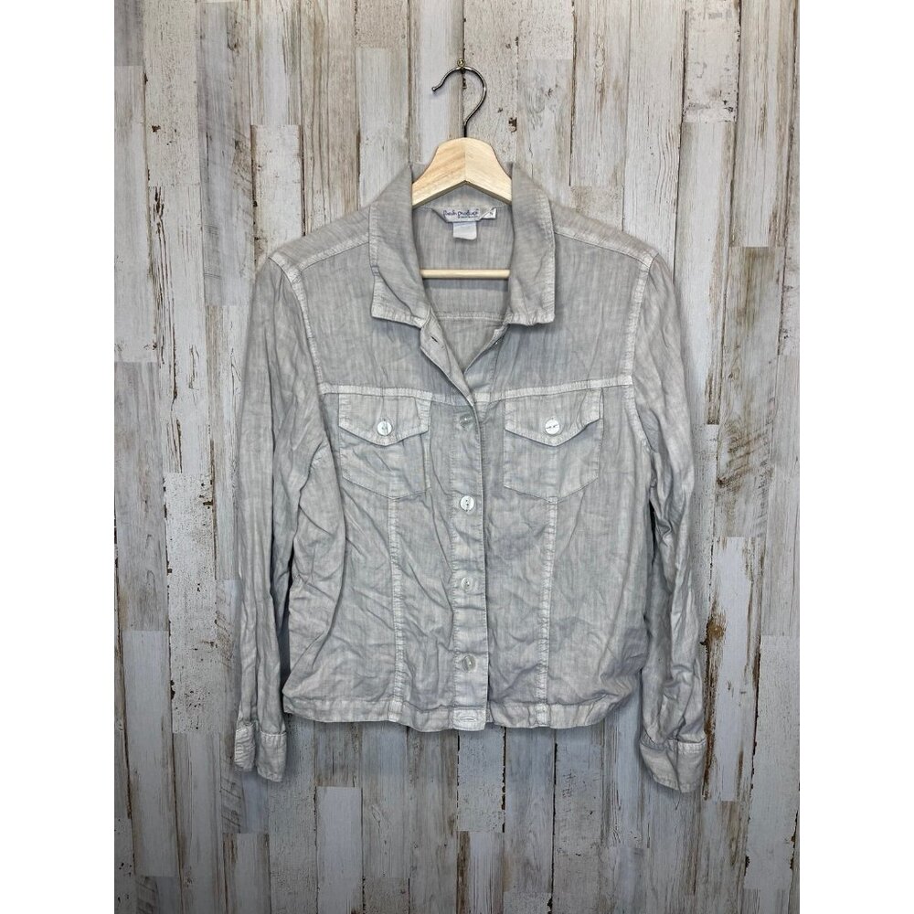 Fresh Produce small linen button up top
